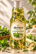 AfterChurch Lemongrass Mint Herbal Tea.