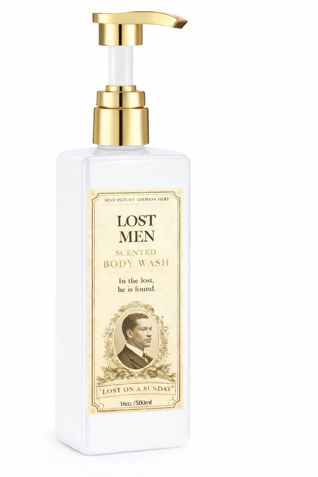 Lost Men Scented Body Wash product photo.