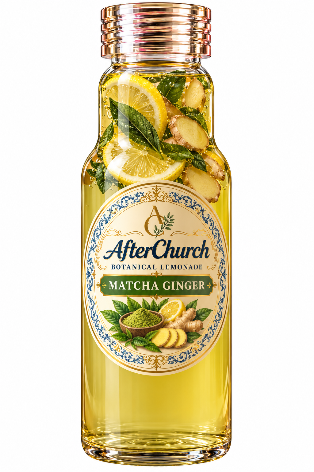 AfterChurch Matcha Ginger Botanical Lemonade product photo.